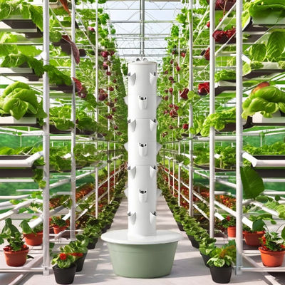 30L 7-warstwowy komercyjny system hydroponiczny pionowy z automatyczną pompą Aquaponic Growing Tower do produkcji warzyw